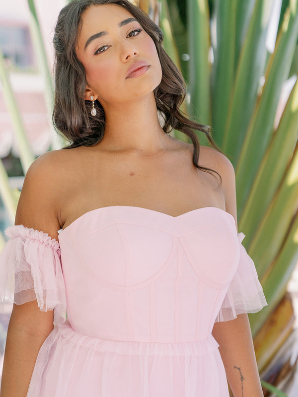 Revelry Tulle Ruffle Sleeves