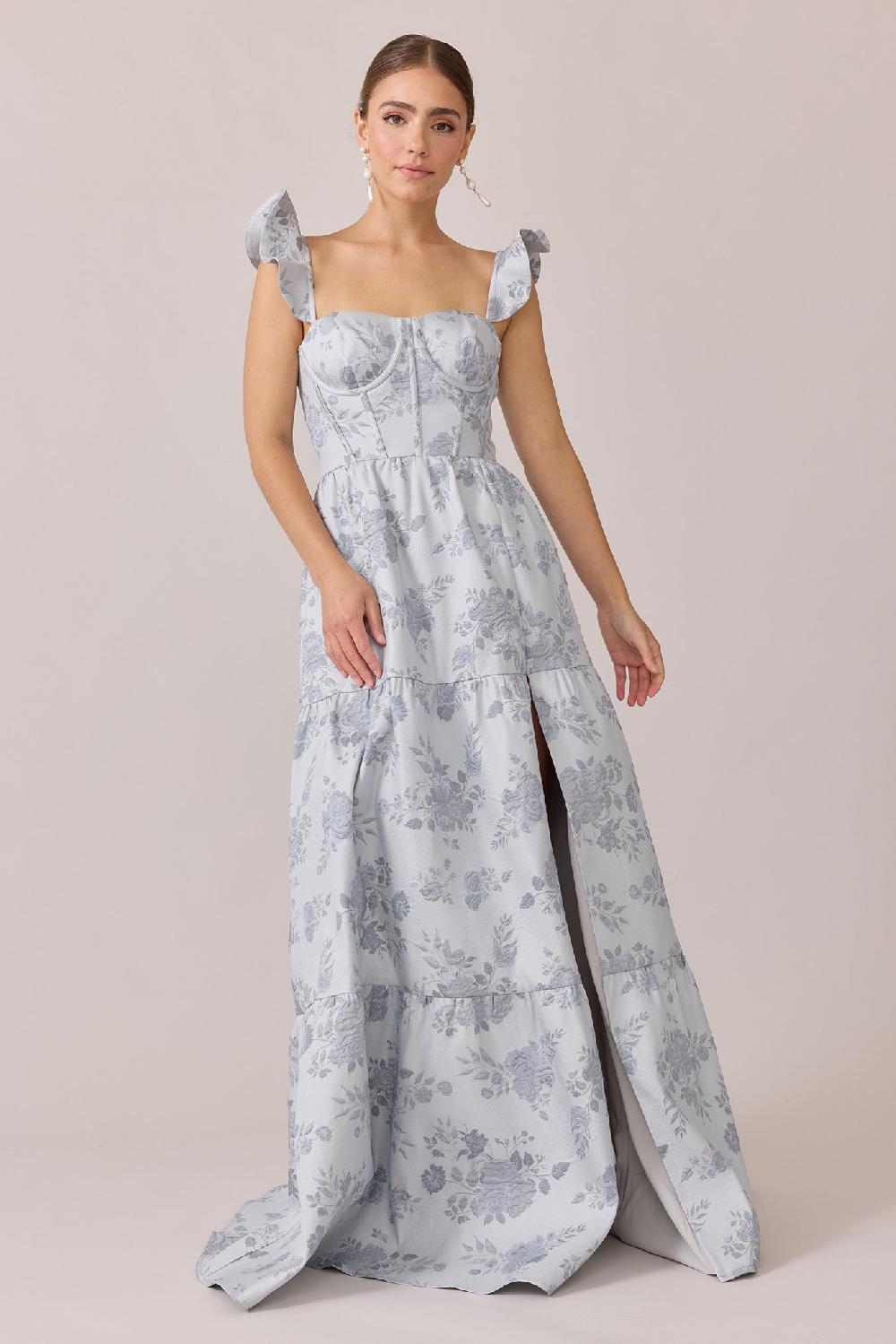 revelry Violet Jacquard Dress