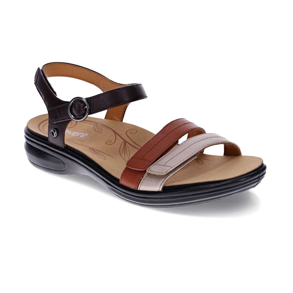 revere comfort shoes Barbados Sandal - Coffee Metallic