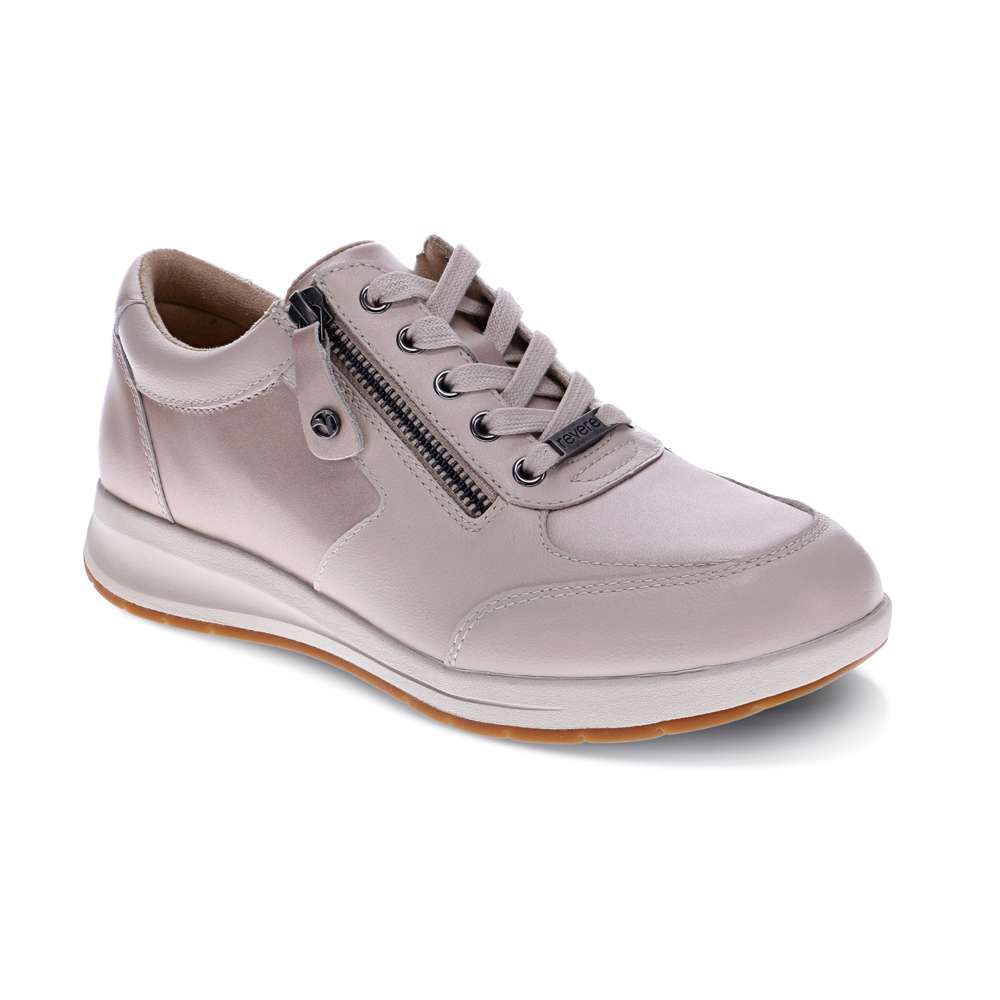 revere comfort shoes Boston Zip Sneaker - Champagne/Pebble
