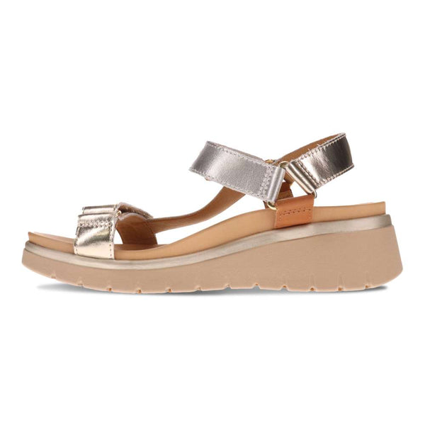 Revere Comfort Shoes Candice Sandal - Soft Gold/Silver Multi