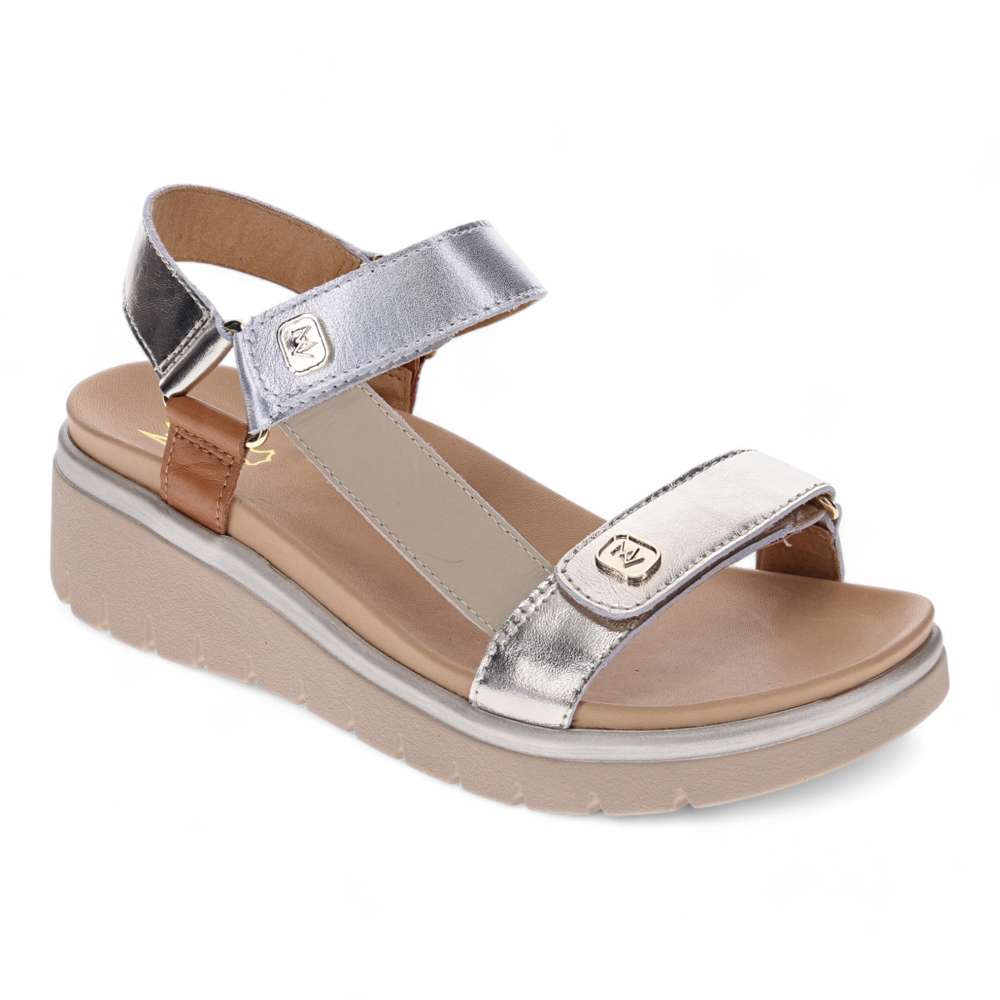 revere comfort shoes Candice Sandal - Soft Gold/Silver Multi