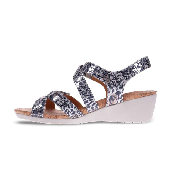 Revere Comfort Shoes Casablanca Wedge - Silver Safari