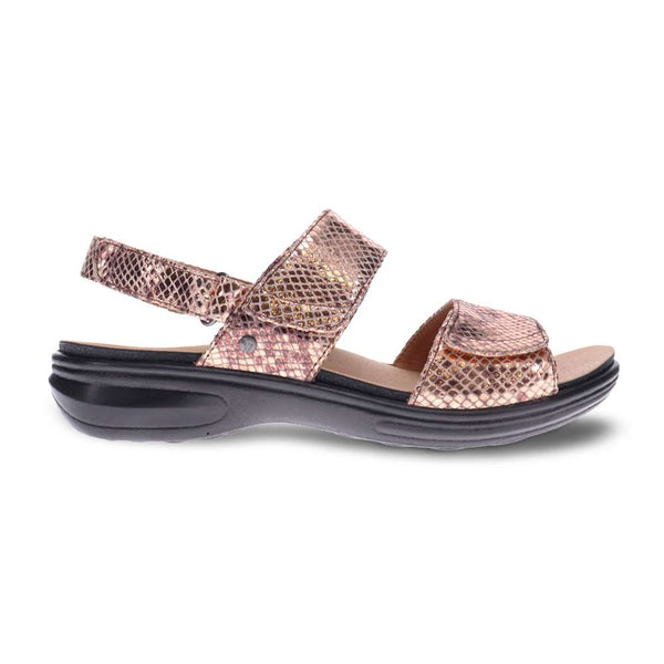 Revere Comfort Shoes Como Adjustable Sandal - Bronze Snake