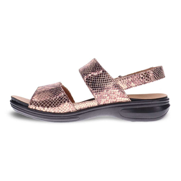 Revere Comfort Shoes Como Adjustable Sandal - Bronze Snake