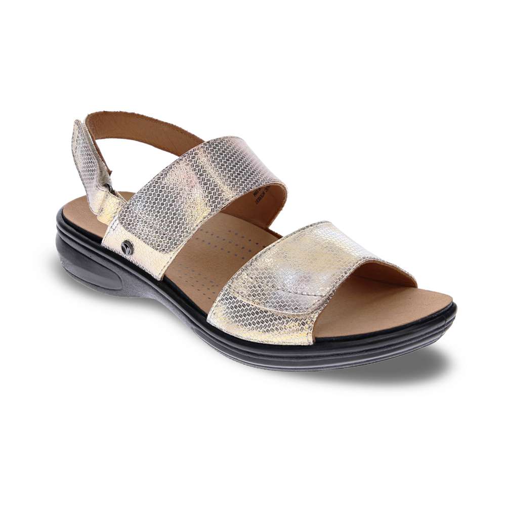 revere comfort shoes Como Adjustable Sandal - Metallic Interest