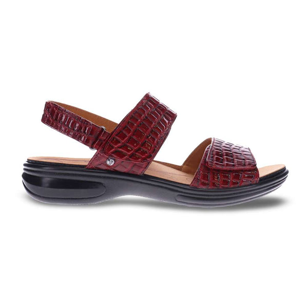 Revere Comfort Shoes Como Adjustable Sandal - Red Croc