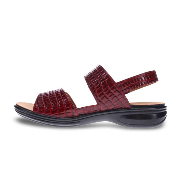 Revere Comfort Shoes Como Adjustable Sandal - Red Croc