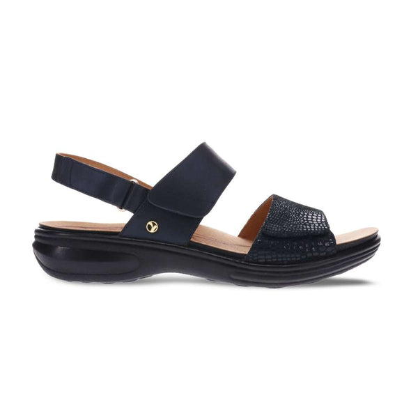Revere Comfort Shoes Como Adjustable Sandal - Sapphire/Navy Lizard