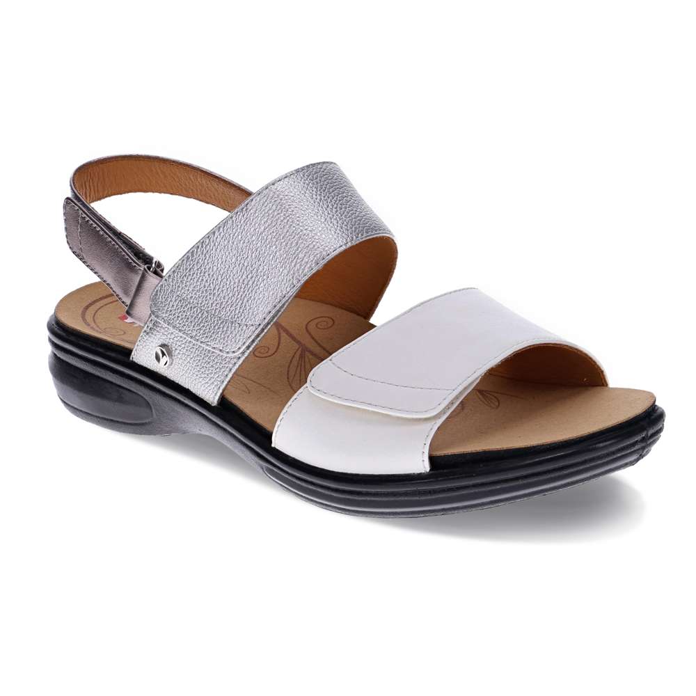 revere comfort shoes Como Adjustable Sandal - Silver Fusion