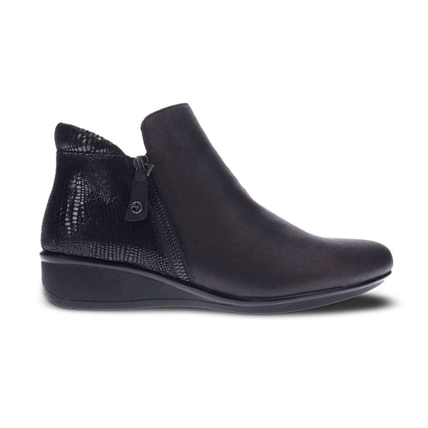 Revere Comfort Shoes Damascus Boot - Onyx/Black Lizard