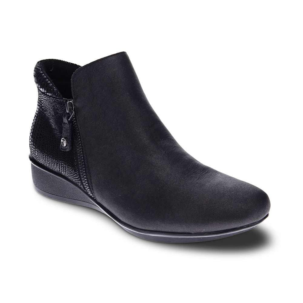 revere comfort shoes Damascus Boot - Onyx/Black Lizard