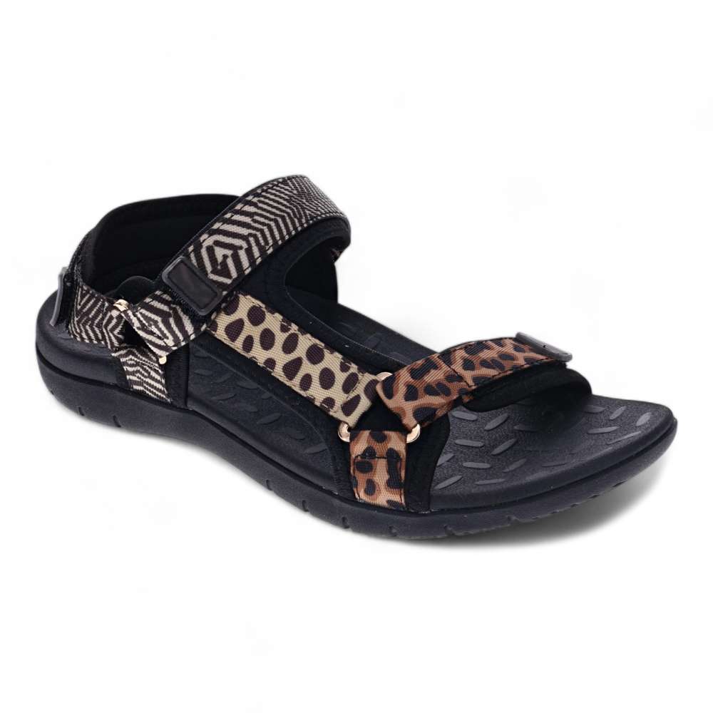 revere comfort shoes Discovery Backstrap Sandal - Animal Multi