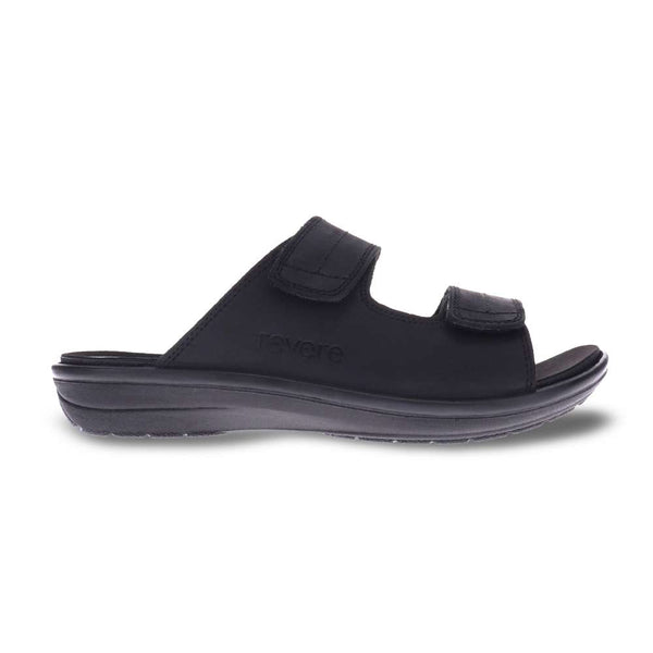 Revere Comfort Shoes Durban Slide Sandal - Oiled Black