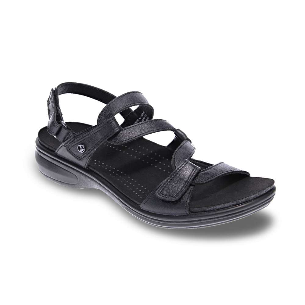 revere comfort shoes Emerald Adjustable Sandal - Black