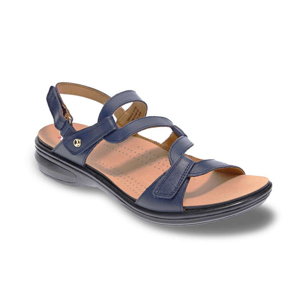 Revere Comfort Shoes Emerald Adjustable Sandal - Blue French