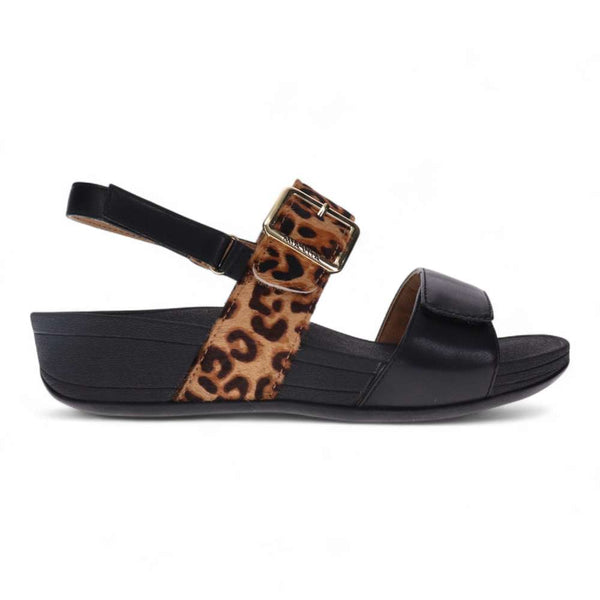 Revere Comfort Shoes Florini Platform Sandal - Black Leopard