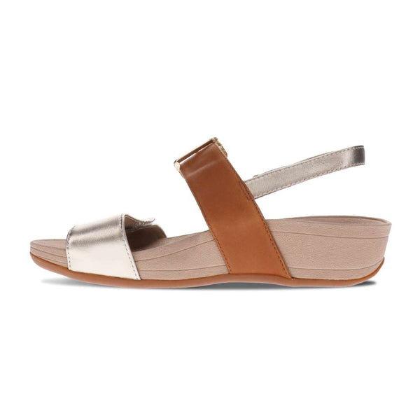 Revere Comfort Shoes Florini Platform Sandal - Champagne/Tan