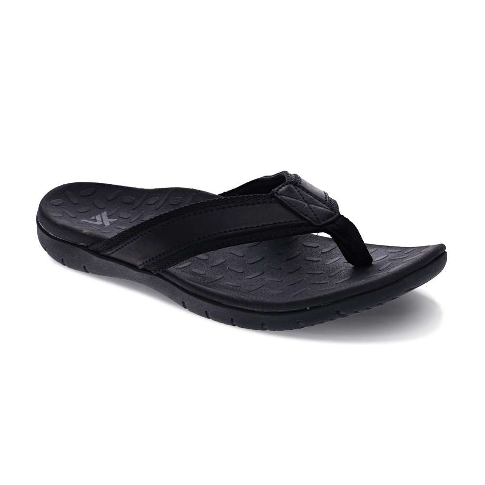 revere comfort shoes Focus Men's Toe Post Sandal - Black