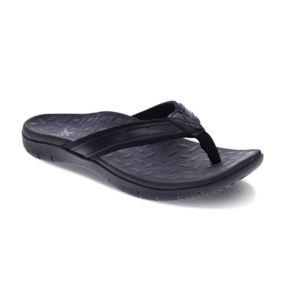 revere comfort shoes Focus Women's Toe Post Sandal - Black