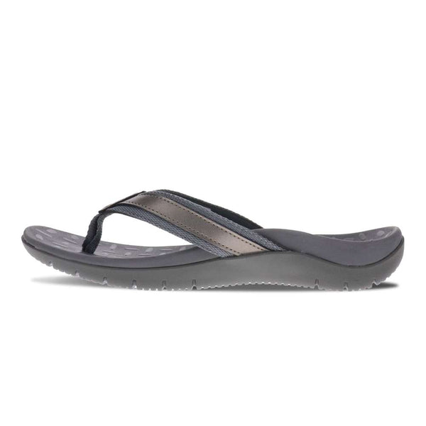 Revere Comfort Shoes Focus Women's Toe Post Sandal - Pewter Metallic