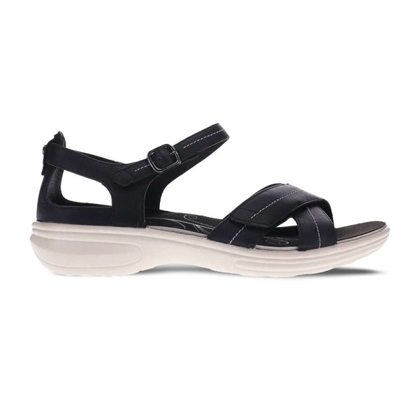 Revere Comfort Shoes Lucea Sandal - Black French/ White