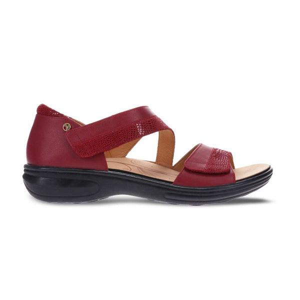 Revere Comfort Shoes Mauritius Sandal - Cherry French/Lizard