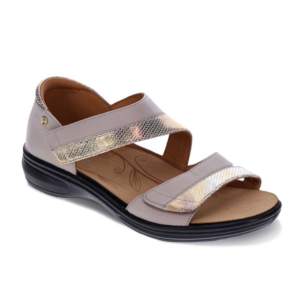 revere comfort shoes Mauritius Sandal - Pebble Metallic