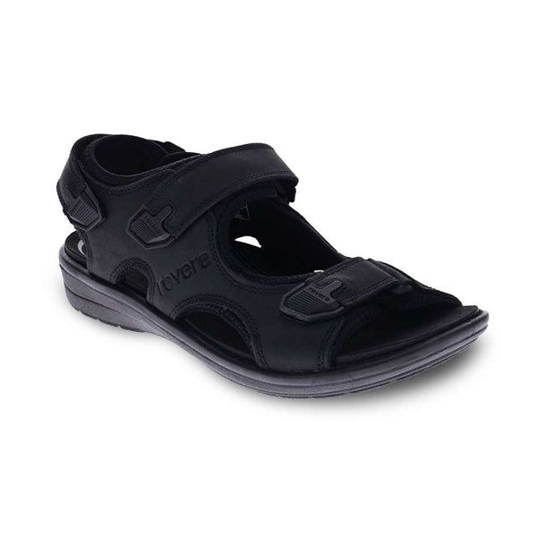 Revere Comfort Shoes Montana 2 Backstrap Sandal - Oiled Black