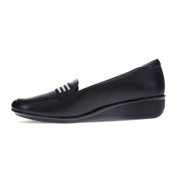 Revere Comfort Shoes Monte Carlo Wedge Loafer - Black