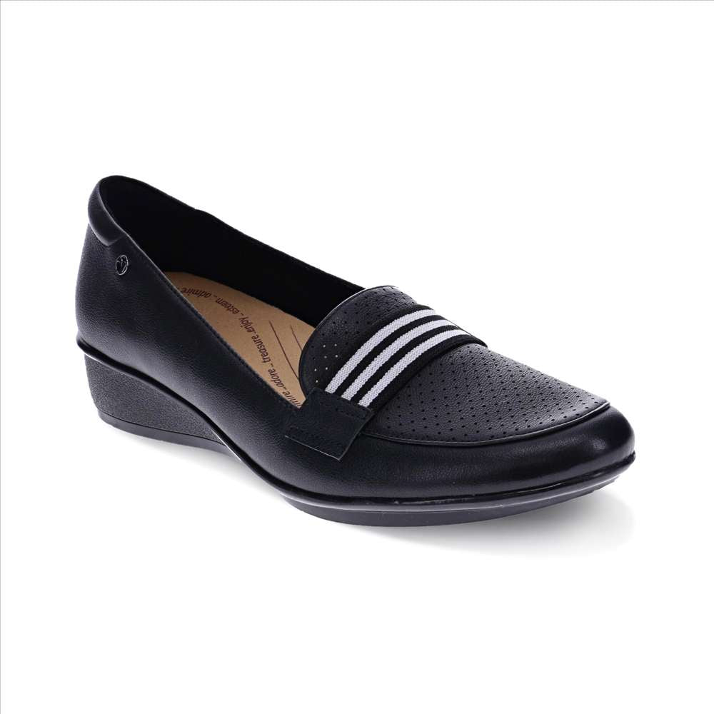revere comfort shoes Monte Carlo Wedge Loafer - Black