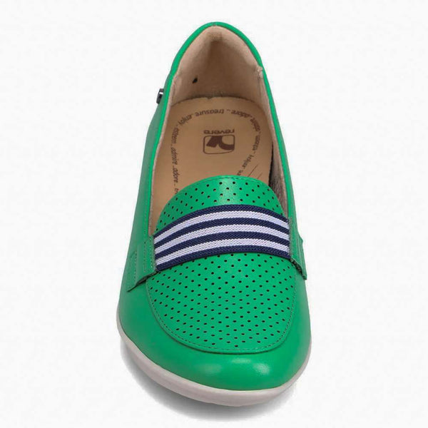 Revere Comfort Shoes Monte Carlo Wedge Loafer - Emerald
