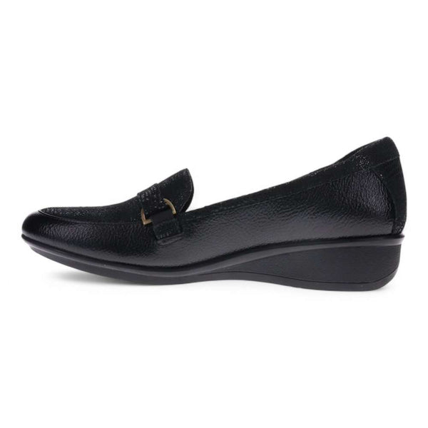 Revere Comfort Shoes Montmartre Wedge Loafer - Black Pebble