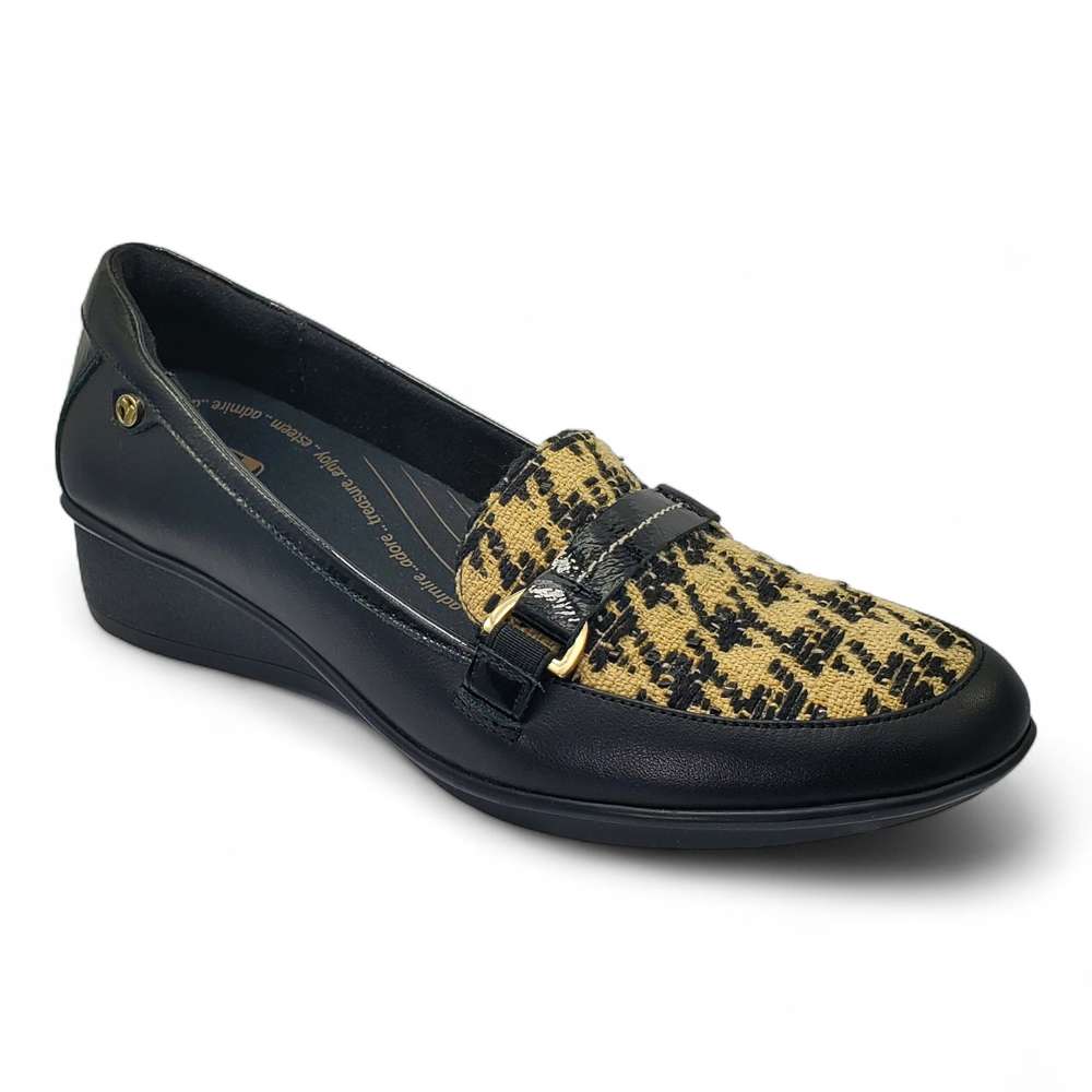 revere comfort shoes Montmartre Wedge Loafer - Houndstooth