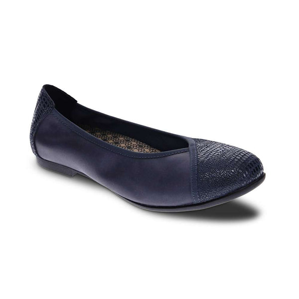 Revere Comfort Shoes Nairobi Ballet - Sapphire/Navy Lizard