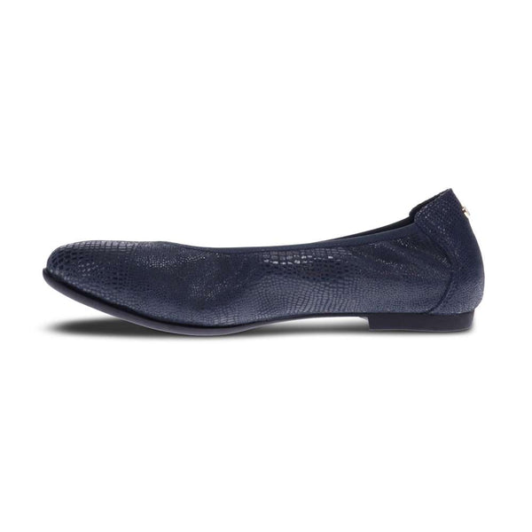 Revere Comfort Shoes Nairobi Ballet - Sapphire/Navy Lizard
