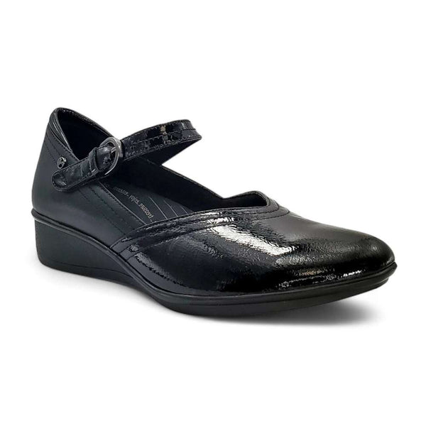 Revere Comfort Shoes Narita Mary Jane Flats - Black Patent