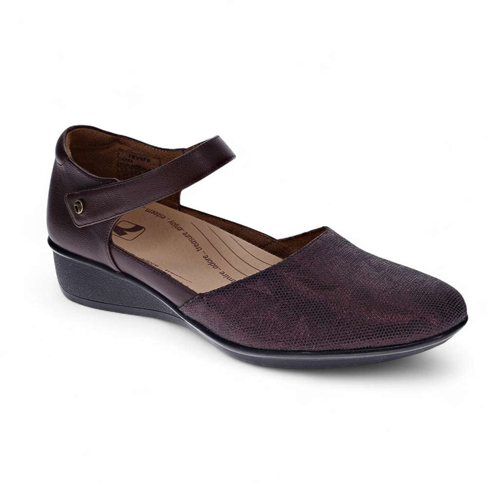 revere comfort shoes Osaka Mary-Jane - Espresso Angle