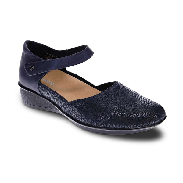 Revere Comfort Shoes Osaka Mary-Jane - Sapphire/Navy Lizard