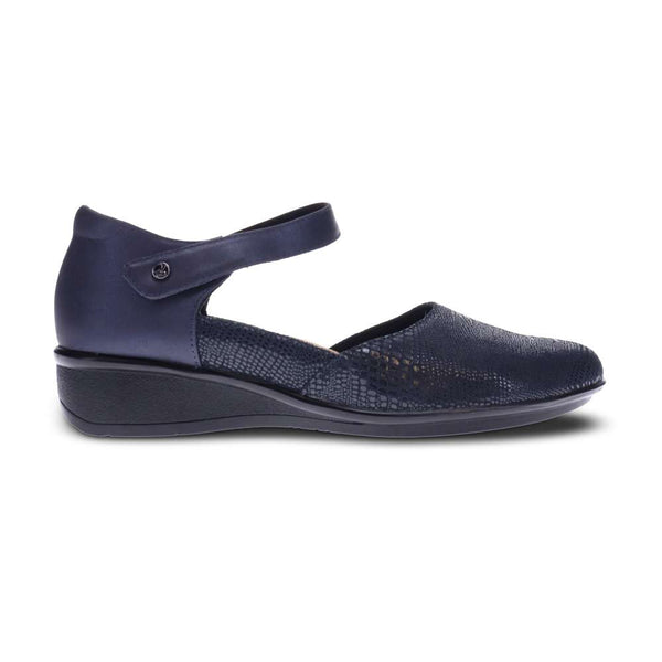Revere Comfort Shoes Osaka Mary-Jane - Sapphire/Navy Lizard