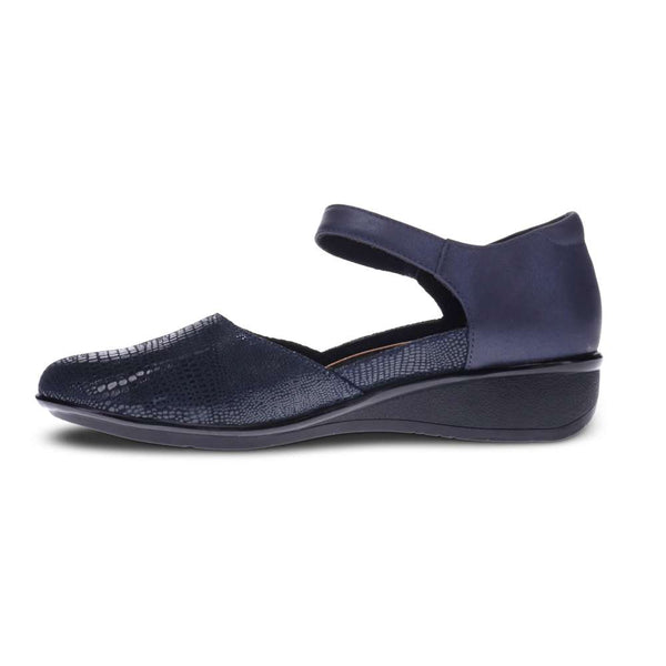 Revere Comfort Shoes Osaka Mary-Jane - Sapphire/Navy Lizard