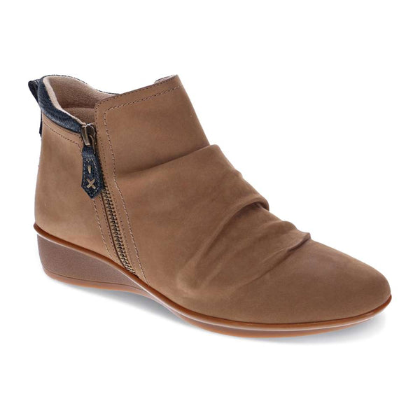 Revere Comfort Shoes Plymouth Boots - Toffee Nubuck/Navy Lizard