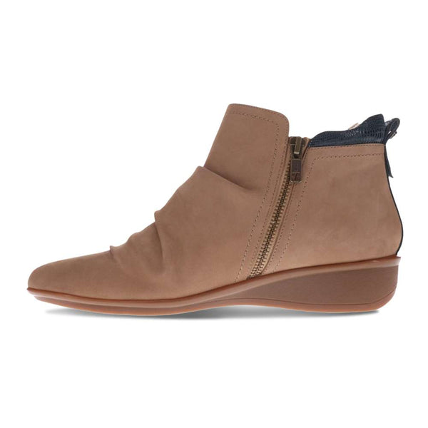 Revere Comfort Shoes Plymouth Boots - Toffee Nubuck/Navy Lizard