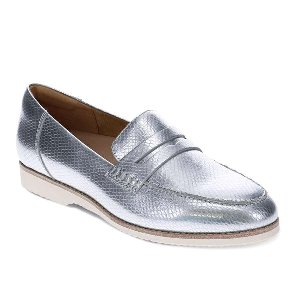 Revere Comfort Shoes Remi Casual Slip On - Silver Snake