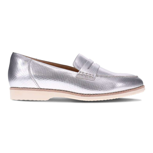 Revere Comfort Shoes Remi Casual Slip On - Silver Snake