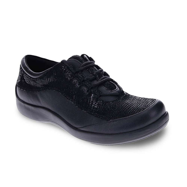 Revere Comfort Shoes Alberta Lace-Up - Black Lizard