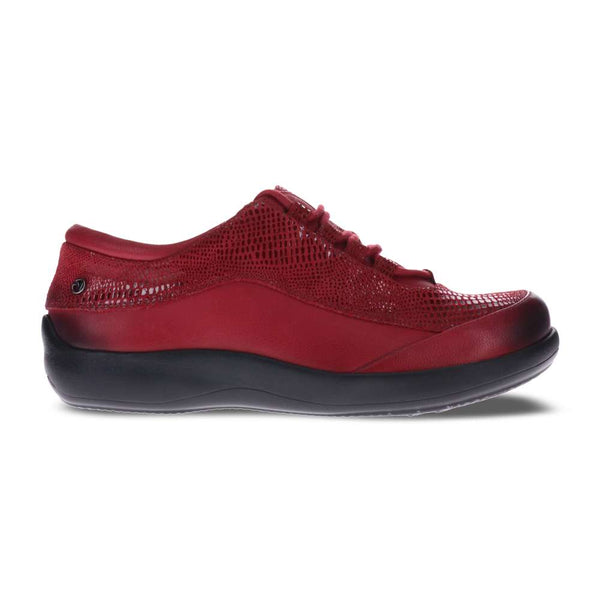 Revere Comfort Shoes Alberta Lace-Up - Cherry Lizard