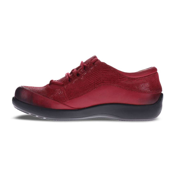 Revere Comfort Shoes Alberta Lace-Up - Cherry Lizard