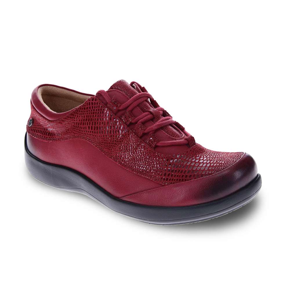 revere comfort shoes Alberta Lace-Up - Cherry Lizard