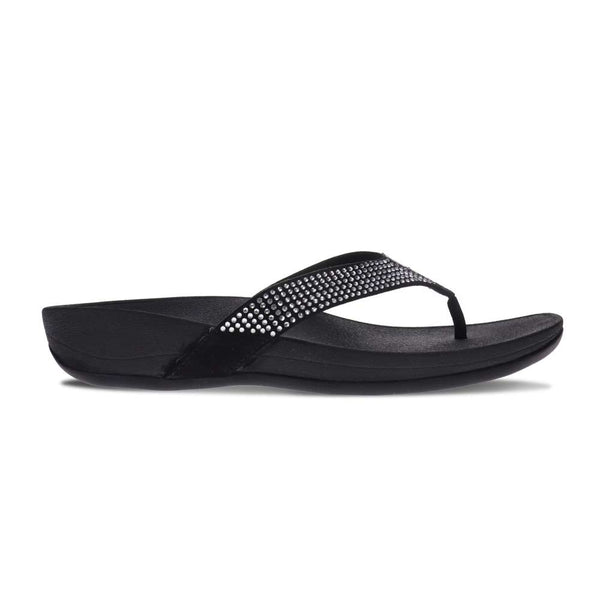 Revere Comfort Shoes Allora Toe Post Sandal - Black